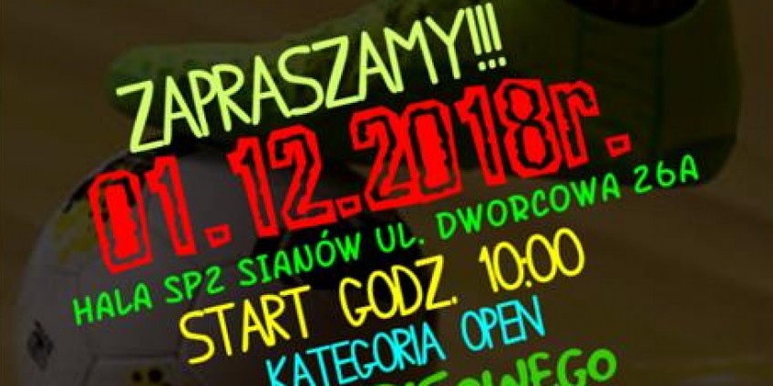 1 grudnia turniej w Sianowie