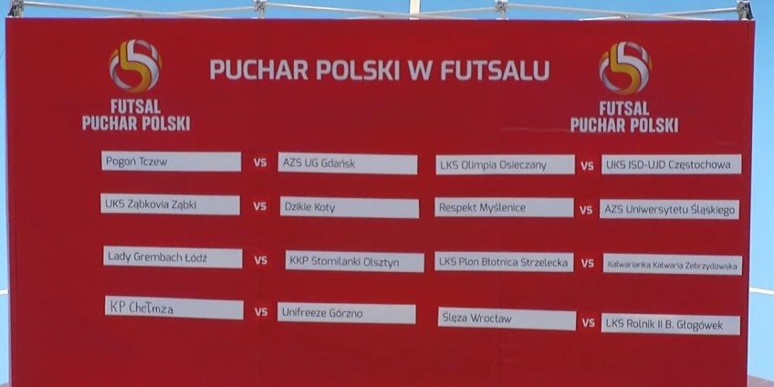 Puchar Polski w futsalu. Pary 1/16 finału